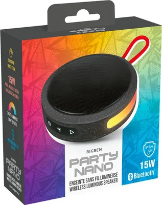 Productafbeelding van Bigben Bluetooth draadloze, draagbare speaker Party Nano met lus, zwart, modelnummer AU386899