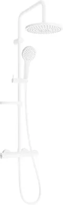 Image de Mexen KX05 ensemble de douche en saillie avec pomme de douche et mitigeur thermostatique, blanc - 771500591-20