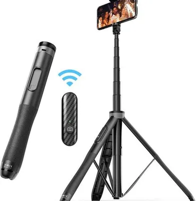 Produktbild von Famanu Selfiestick 130 cm – Stabiler Telefonstativ aus Aluminium für Video und Live-Streaming