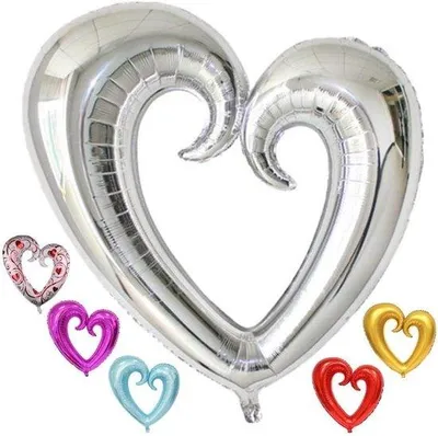 Produktbild von Famanu XXL Herzballon Silber für Festdekorationen - Hochzeit, Geburtstag