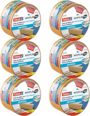 Immagine prodotto di Tesa Rotolo Nastro Biadesivo Universale Adesivo Doppio Lato 5m X 50mm 5cm