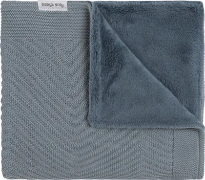 Produktbild von Baby's Only Gitterbettdecke teddyfutter Grace - Nordic Blue - 100x135 cm