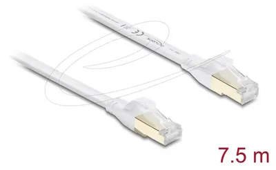 Produktbild von DELOCK RJ45 Flachband Patchkabel Cat.8.1 U/FTP 40Gbps, 7,5m