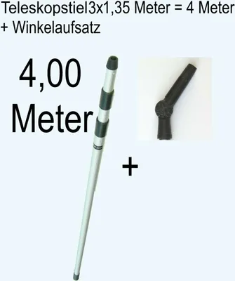 Produktbild von Teleskopstiel 4 m Teleskopstange lang Stiel Fenster Reingier Besen Obst pflücken