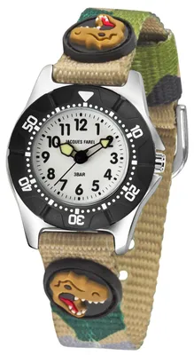 Produktbild von JACQUES FAREL Kinder-Armbanduhr Analog Quarz Jungen Textilband KWD 4111 T-Rex