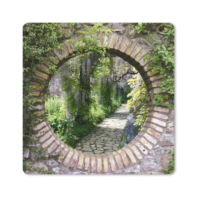 Produktbild von MuchoWow® Mauspad Mousepad Wald - Steine - Aussicht - Weg 20x20 cm - Mousepads - Maus Mat - Pad - Mausunterlage - Desk Mat - Bureauartikeln