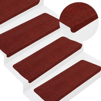 Obrázok produktu pre vidaXL Samolepiace podložky na kroky 30 ks. Červené 65x24,5x3,5 cm