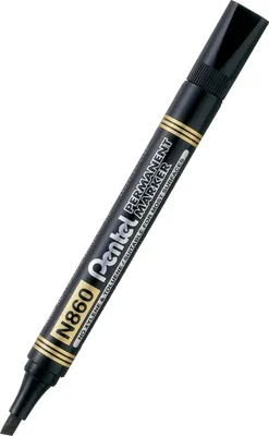 Produktbild von Pentel N860 Permanentmarker, Meißel, Schwarz