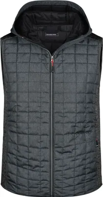 Produktbild von Weste im stylischen Materialmix grey-melange/anthracite-melange, Gr. S