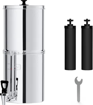 Produktbild von Waterdrop Gravity Water Filtration System, NSF/ANSI 372 , 8,5L Edelstahl-System mit 2 Filtern und einem Metallhahn