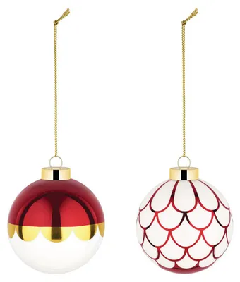 Produktbild von Alessi - Delight Weihnachtsbaumkugel NZ04SET4, 2er Set