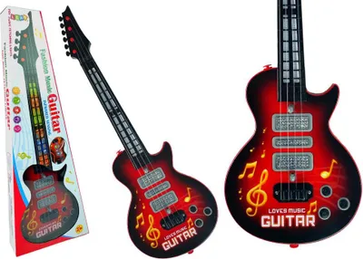 Immagine prodotto di Gitara Elektryczna Gwiazda Struny Kolorowe Diody Czerwona