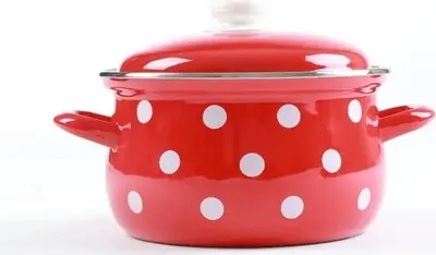 Obrázek produktu pro Smaltovaný hrnec Bílý puntík Sfinx, průměr 20 cm, objem 3,6 l - Belis