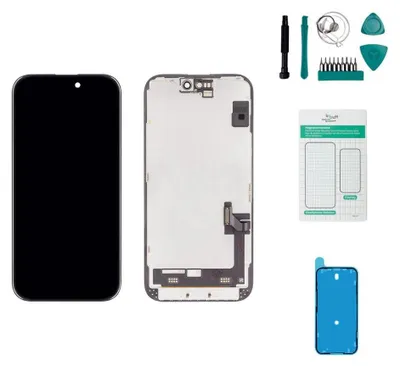 Produktbild von Apple OLED Display Ersatzteil für iPhone 15 6,1 Zoll Schwarz Komplett-Set
