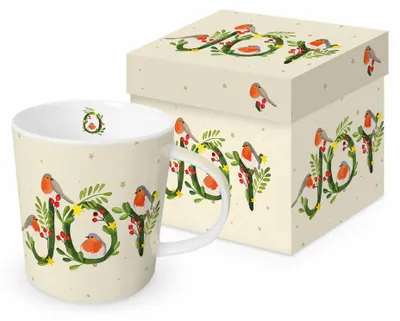 Imagen del producto de Taza "Joy" de PPD, con diseño que sigue las tendencias, en caja de regalo. Material: porcelana de hueso. Capacidad: 400 ml. Código de producto: 360303163