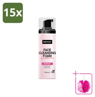 Produktbild von 15 x Sence Gesichtsschaum für empfindliche Haut - 150 ml - Sparpackung - 15 Stücke