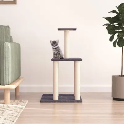 Obrázok produktu pre The Living Store Škrabadlo so sisalovými škrabadlami Dark Grey 85,5 cm