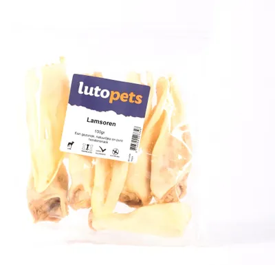 Imagen del producto de Lutopets Lammohren – 100 g – Snack para perros