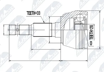 Produktbild von NTY Gelenksatz Antriebswelle Vorne Rechts Vorne Links für OPEL Astra G CC (T98) NPZ-PL-013