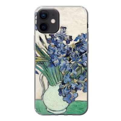 Produktbild von MuchoWow® Handyhülle Schutzhülle Hülle für iPhone 12 Stilleben mit Schwertlilien - Vincent van Gogh Silikon Softcase Handy Hülle - Schutzhülle