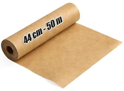 Obrázek produktu pro Elzusha – Role papíru Kraft, 44 cm x 50 m – 50 g/m², odolný proti trhání, vhodný pro tvoření a balení dárků