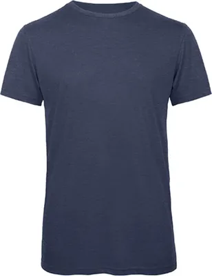 Produktbild von B&C TM055 | Herren Triblend T-Shirt /langlebig, flexibel und faltenfrei - Farbe: Heather Navy - Größe: S