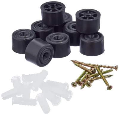 Imagen del producto de Topes para puertas, atornillables, color , 10 unidades, 3 x 3 x 2 cm, para puertas