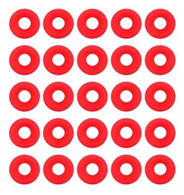 Produktbild von Ersatz-Gummidichtungen für Bügelflaschen - Hitzebeständig und lebensmittelecht - Zum Abdichten von Glasflaschen und Vorratsgläsern - Rot - 25 Stück