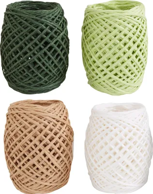 Produktbild von Raffia-Papierband "Natur", 4er Set
