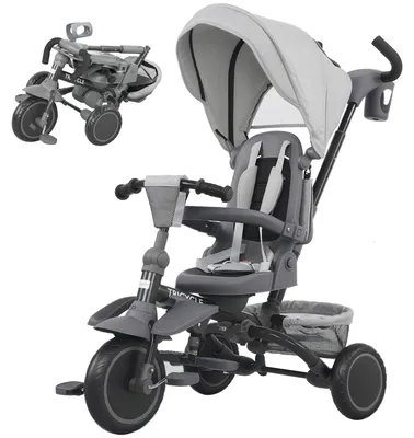 Produktbild von AIYAPLAY Dreirad 6in1 mit Schubstange für 1-5 Jahre Kinderdreirad mit Tasche