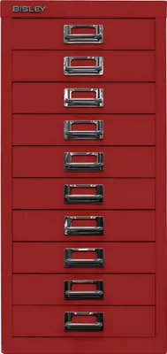 Produktbild von Schubladenschrank MultiDrawer kardinalrot H590xB279xT380mm 10 Schubl