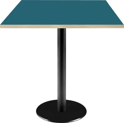 Produktbild von Tisch 70 x 70 cm – blaues Rom-Modell mit Holzkanten