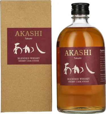 Produktbild von AKASHI Takumi Sherry Cask Finish Japanese Blended Whisky 40% Vol. 0,5l in Geschenkbox