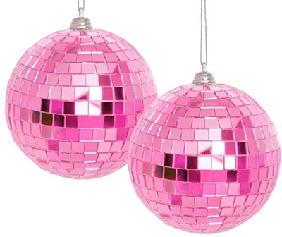 Hängende Spiegelkugeln für Disco- und Festdekoration - 10,2 cm, 2 Stück