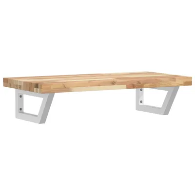 Produktbild von Waschbeckenregal Wandmontage Stahl und Akazienholz