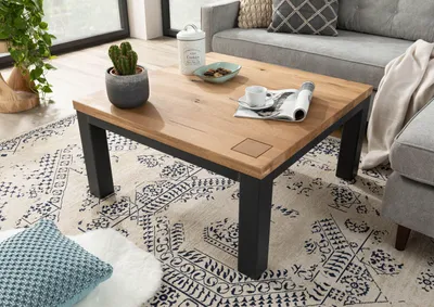 Produktbild von MASSIVMOEBEL24 Couchtisch Wildeiche 90x90x45 natur geölt VILLANDERS #129