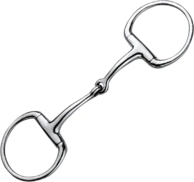 Productafbeelding van Eenvoudige, gebogen teugel voor paarden, model Olivenkopf, type WB1139 (5 inch (125 mm)), zilverkleurig