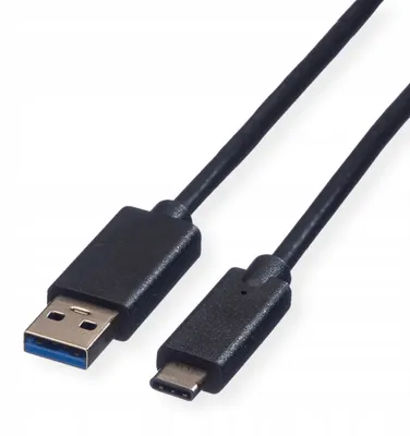 Produktbild von ROLINE USB 3.2 Gen 1 A-C Kabel Schwarz 0,5m