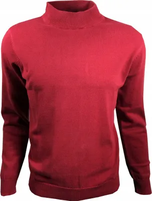 Immagine prodotto di Maglione a collo alto da uomo Maglia fine Caldo Basic Turtleneck Maglia a maniche lunghe Tempo libero Slim fit Felpa Maglione con collo a mezzo collo Colore: rosso, taglia: XXL