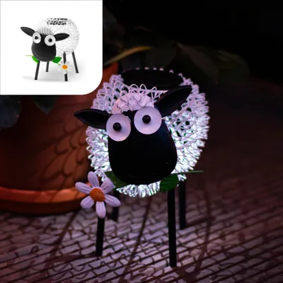 Produktbild von GADGY® Solarlampen für außen - Schaf gartendeko solar mit Schatteneffekt - Metall gartenfiguren - Solarfigur für Außen - Deko Schaf groß - Solardeko - gartdendeko figuren