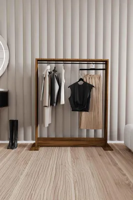 Produktbild von Skye Decor, Salvitor - Walnut, Hallenstand, Nussbaum, 100% MELAMINBESCHICHTETE SPANNPLATTE, 100 x 12 x 124 cm