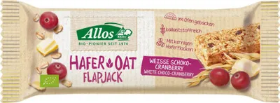 Produktbild von Hafer Flapjack - Weiße Schoko-Cranberry 50g