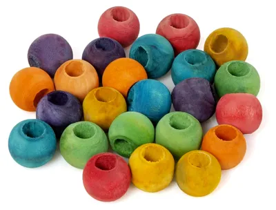 Produktbild von DIY - Bunte Holzkugeln für Vogelspielzeug