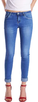 Obrázek produktu pro Dámské džíny Fraternel, model Skinny, úzký střih, vysoký pas, modré, velikost M