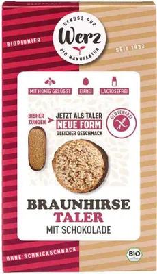 Produktbild von Braunhirse-Zungen - Vollkorn-Gebäck glutenfrei 150g