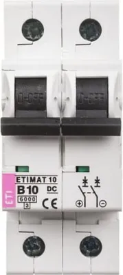 Produktbild von Leitungsschutzschalter 2P B 10A 6kA DC ETIMAT10 002128714