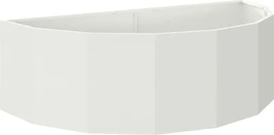 Produktbild von vidaXL Pflanzkübel Weiß 120 x 60 x 35 cm Stahl