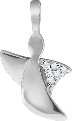 Produktbild von V Anhänger 925/- Sterling Silber 2,1cm weiß Zirkonia 025240029