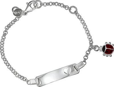Produktbild von F Armband 925 Silber Gravur Marienkäfer