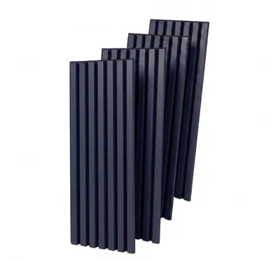 Produktbild von MEBANO. 4er-Set Akustikpaneele Holz 30x132 cm Indigo Blau 3D Wandpaneele aus Holzfunier und Filz Wandverkleidung Innen Paneele Wand, KI-generiertes Bild